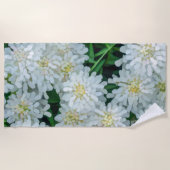 Candytuft White Blume Graphic Strandtuch (Vorderseite)