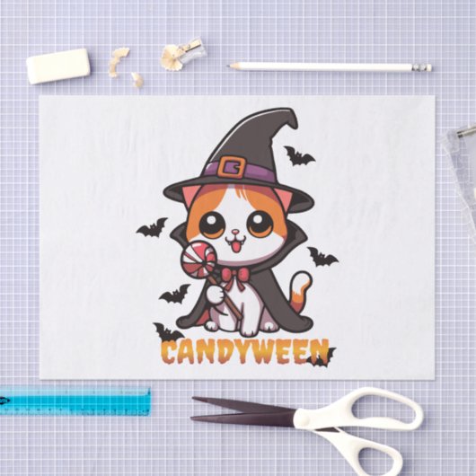 candyween - cat Hexenhalloween Seidenpapier (Handwerk)