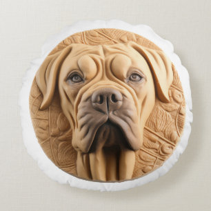 Cane Corso 3D Inspiriert Rundes Kissen