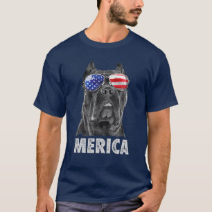 Cane Corso 4th July Merica Men American Flag Su T-Shirt