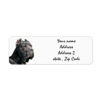 Cane corso-Adressetiketten