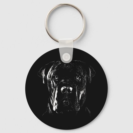 Cane Corso Art: Italienischer Mastiff Schlüsselanhänger (Vorderseite)