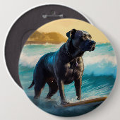 Cane Corso Beach Surfgrafik Button (Vorne & Hinten)