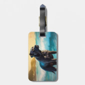 Cane Corso Beach Surfgrafik Gepäckanhänger (Rückseite vertikal)