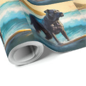 Cane Corso Beach Surfgrafik Geschenkpapier (Rolleneckpunkt)