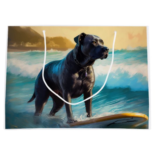 Cane Corso Beach Surfgrafik Große Geschenktüte (Vorderseite)