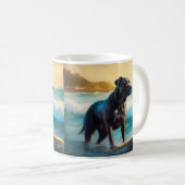 Cane Corso Beach Surfgrafik Kaffeetasse (VorderseiteRechts)