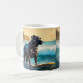 Cane Corso Beach Surfgrafik Kaffeetasse (Vorderseite Links)