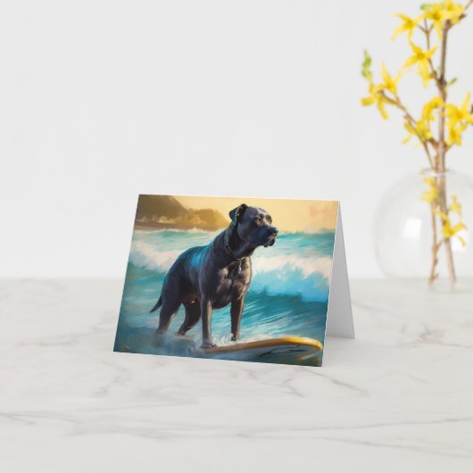 Cane Corso Beach Surfgrafik Karte (Gelbe Blume)