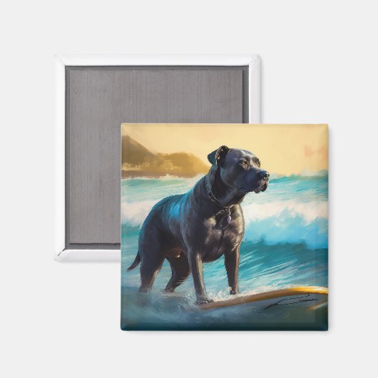 Cane Corso Beach Surfgrafik Magnet (Vorderseite/Rückseite)