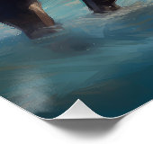 Cane Corso Beach Surfgrafik Poster (Ecke)