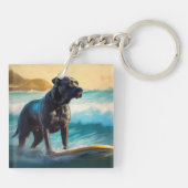 Cane Corso Beach Surfgrafik Schlüsselanhänger (Rückseite)