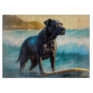 Cane Corso Beach Surfgrafik Schneidebrett
