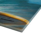 Cane Corso Beach Surfgrafik Schneidebrett (Ecke)