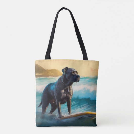 Cane Corso Beach Surfgrafik Tasche (Rückseite)