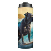 Cane Corso Beach Surfgrafik Thermosbecher (Vorderseite)
