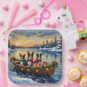 Cane Corso Christmas Boat Holiday Pappteller (Party)