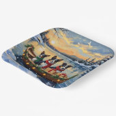 Cane Corso Christmas Boat Holiday Pappteller (Gewinkelt)