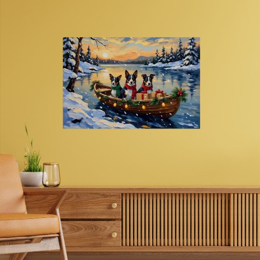 Cane Corso Christmas Boat Holiday Poster (Wohnzimmer 2)