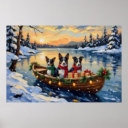 Cane Corso Christmas Boat Holiday Poster (Vorne)