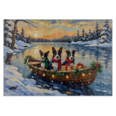 Cane Corso Christmas Boat Holiday Schneidebrett (Vorderseite)