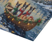 Cane Corso Christmas Boat Holiday Schneidebrett (Ecke)