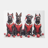 Cane Corso Christmas Dress Santa Hat Fußmatte (Vorderseite)
