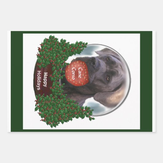 Cane Corso Christmas Geschenkpapier Set (Vorderseite 2)