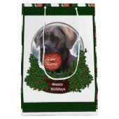 Cane Corso Christmas Mittlere Geschenktüte (Rückseite)