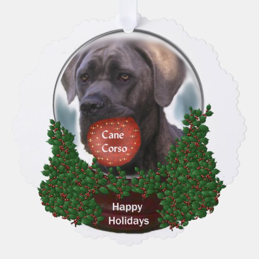 Cane Corso Christmas Ornament Karte (Vorderseite)