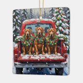 Cane Corso Christmas Red Truck Holiday Keramikornament (Links)