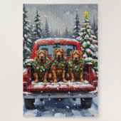 Cane Corso Christmas Red Truck Holiday Puzzle (Vertikal)