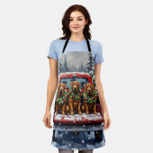 Cane Corso Christmas Red Truck Holiday Schürze (Getragen)