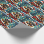 Cane Corso Christmas Santa Bag Adventure Geschenkpapier (Ecke)