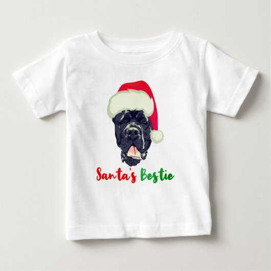 Cane Corso Christmas Santa's Bestie Familie Pajama Baby T-shirt (Vorderseite)