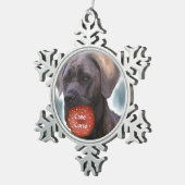 Cane Corso Christmas Schneeflocken Zinn-Ornament (Rechts)