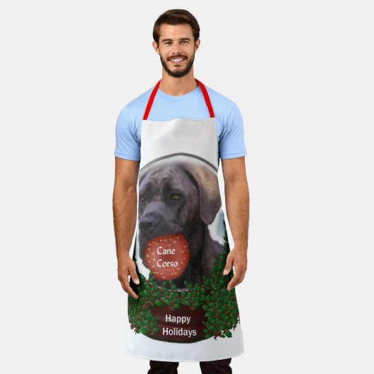 Cane Corso Christmas Schürze (Getragen)