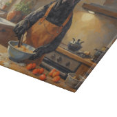 Cane Corso Cooking in Kitchen Schneidebrett (Ecke)