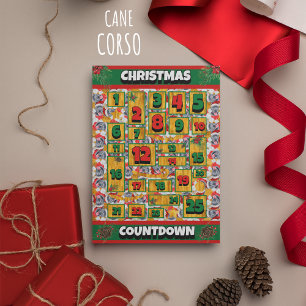 Cane Corso Countdown Weihnachts-Adventskalender Feiertagskarte