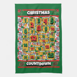 Cane Corso Countdown Weihnachts-Adventskalender Hu Geschirrtuch