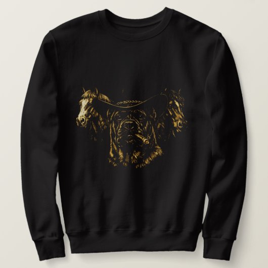 Cane Corso Cowboy Western Hund Grafik Sweatshirt (Design vorne)