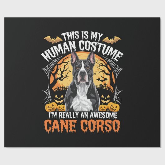Cane Corso Dog Awesome Costume Halloween Geschenkpapier (Flach)