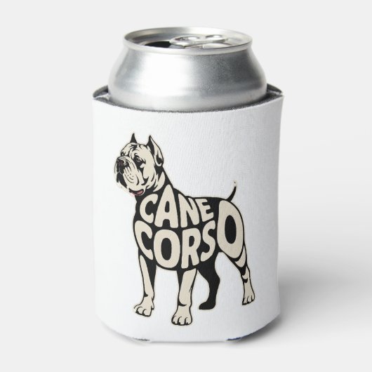 Cane Corso Dog Bold Typografy Art Dosenkühler (Kanne Vorderseite)
