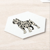 Cane Corso Dog Bold Typografy Art Untersetzer (angewinkelt)
