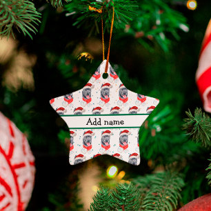 Cane Corso Dog Breed Christmas Stars Keramik Ornament