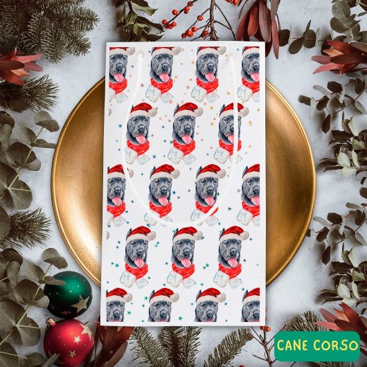 Cane Corso Dog Breed Christmas Stars Kleine Geschenktüte