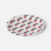 Cane Corso Dog Breed Christmas Stars Pappteller (Schrägansicht)