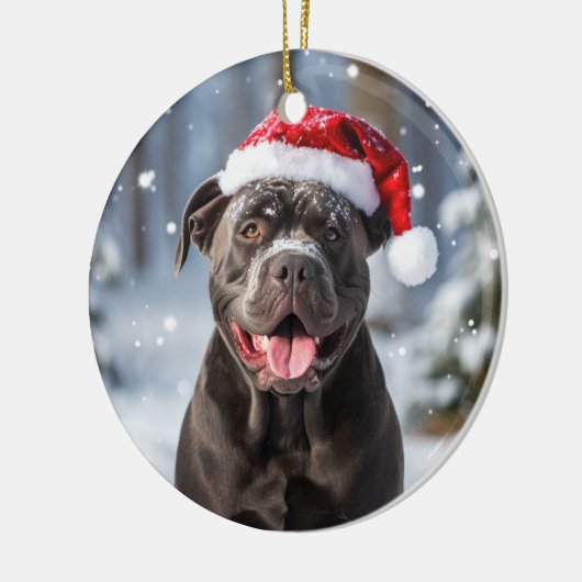 Cane Corso Dog Christmas Keepake Keramik Ornament (Links)