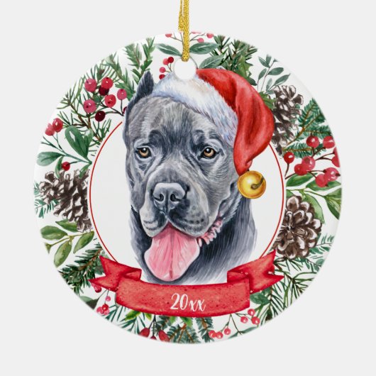 Cane Corso Dog Custom Weihnachtsschmuck (Hinten)