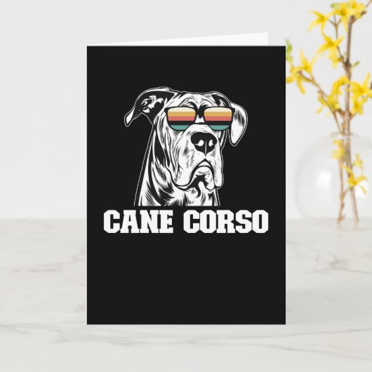 Cane Corso Dog Eigentümer Cane Corsos Karte (Gelbe Blume)